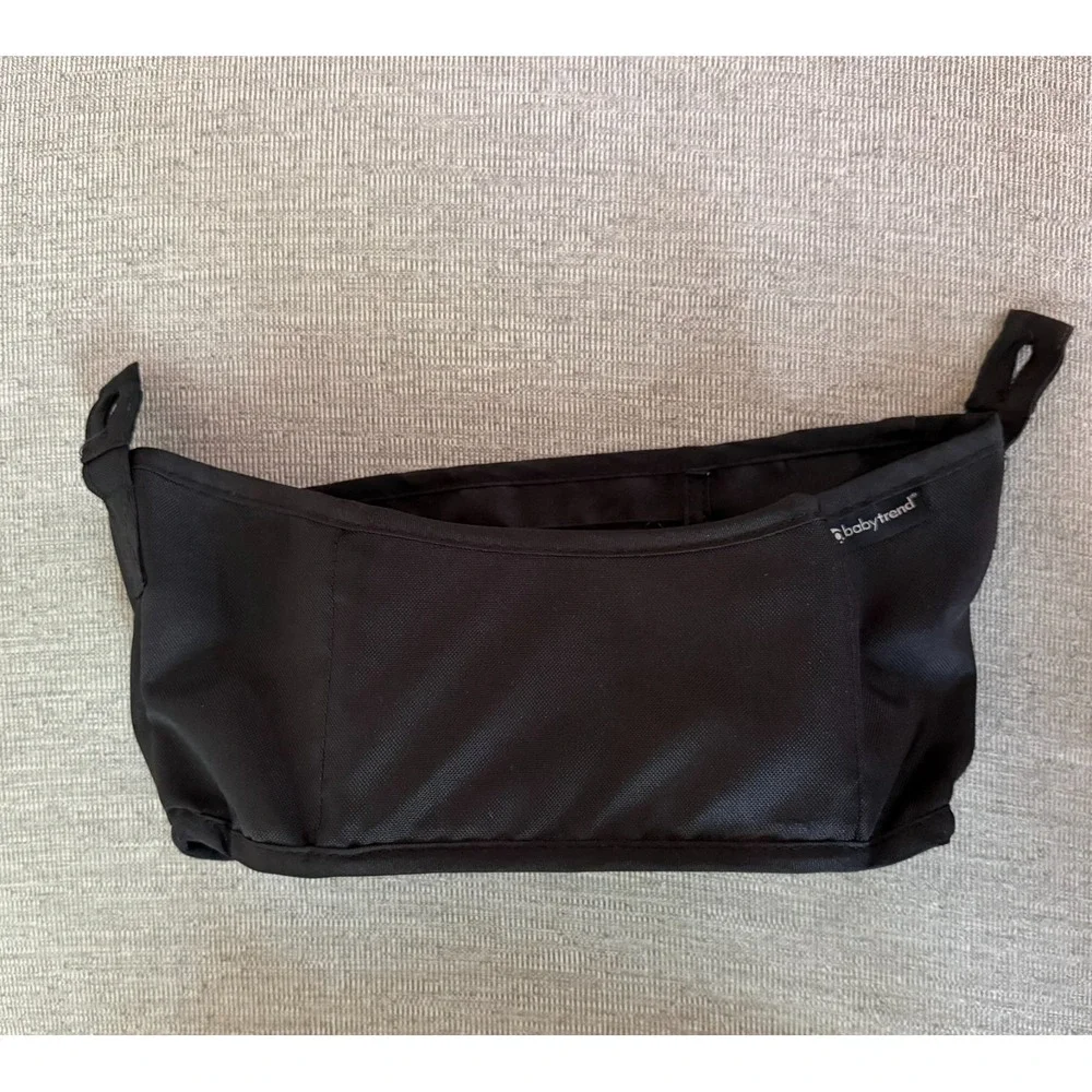 Baby Trend Black Stroller Parent Organizer Caddy Console Cup Holder Storage Bag